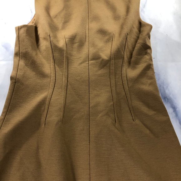 Elie Tahari Tan Camel Fitted Wool Blend Dress - Picture 5 of 8